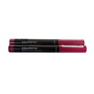 2 PACK Revlon ColorStay Matte Lite Crayon Lipstick 007 Mile High, 0.049 oz. ea